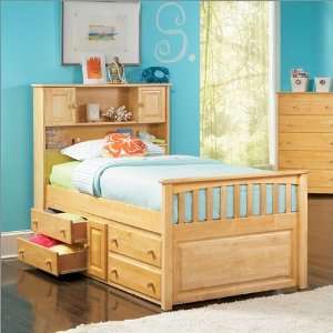 Twin Atlantic Furniture Captain Style Bed with Underbed 4 Drawer Chest 