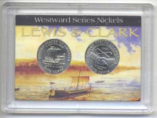   Westward Lewis & Clark 2 Coin Nickel Set w/ Plastic Holder   63682