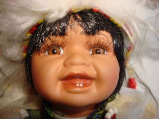 VINTAGE CATHAY COLLECTION INDIAN BOY PORCELAIN DOLL #ED  