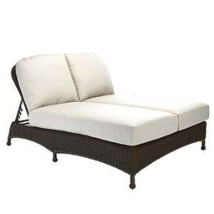  Classic Wicker Double Outdoor Chaise Lounge Chair with 