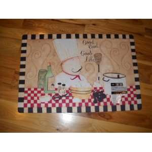 Good Food Good Life Cooking Kitchen Chef Anti Fatique Mat Area Rug 