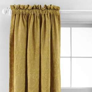   Woven Chenille Jacquard Curtain Pole Top Panel, Gold