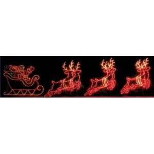    Sleigh with Six Reindeer   Christmas Light Display