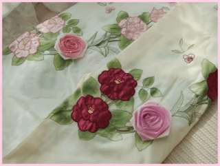 Sweet Applique N 3D Rose Shower Curtain Polyester B  