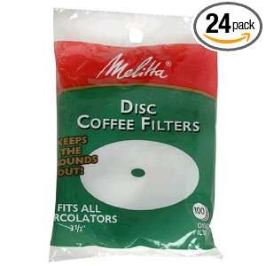 Melitta Coffee Filters for Percolators, White (3.5 Inch Discs), 100 