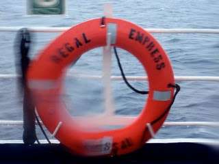 EMPRESS Perry Life Preserver Ring. Used on the Promenade deck railings 