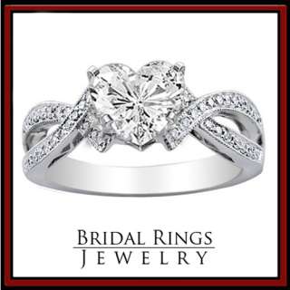   50 carat Unbelievable Heart Cut Engagement Diamond Ring in 14k WG F G