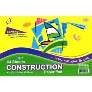  bazic 64 Ct. 6 X 9 Mini Construction Paper Pad Case Pack 