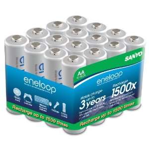   NEW 1500 eneloop 16 Pack AA Ni MH Pre Charged Rechargeable Batteries