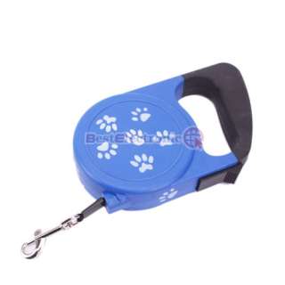 New 27 Automatic Retractable Blue Leash For LARGE DOG  