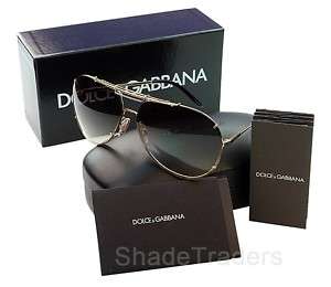 AUTHORISED RETAILER D&G Dolce & Gabbana Aviator Sunglasses GOLD_GREEN 
