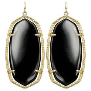   Candy Jewels 14k Gold Plated Black Onyx Danielle Earrings Jewelry