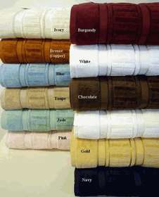 100% Egyptian Cotton 6 Pc Striped Towel Set  