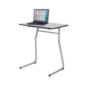  Cantilever Open View Student Desk   27 High Desktop Grey 