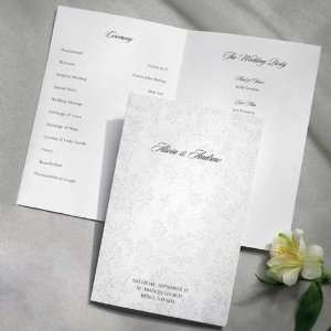  Laura Ashley White Wedding Program Paper   pack of 100 