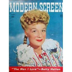 BETTY HUTTON Modern Screen January Magazine 1944