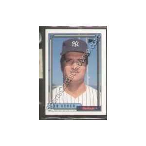 1992 Topps Regular #341 Bob Geren, New York Yankees 