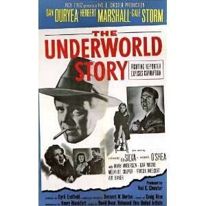   Underworld Story Poster 27x40 Dan Duryea Herbert Marshall Gale Storm