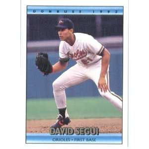  1992 Donruss # 321 David Segui Baltimore Orioles Baseball 