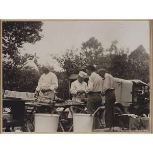  Henry Ford,Harvey S Firestone peeling potatos,camping trip 