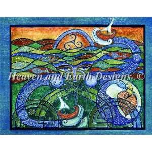  Mermaid With Harp Cross Stitch Arts, Crafts & Sewing