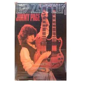  Led Zeppelin Poster Jimmy Page Double neck Guitar 