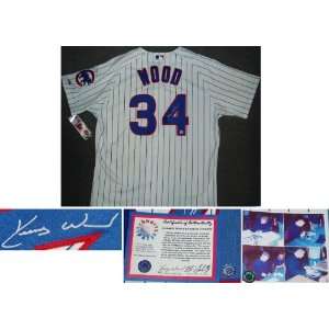  Kerry Wood Signed Cubs Majestic Auth. Jersey Sports 