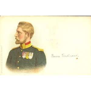  Prince Ferdinand I,postcard,portrait,King,Union Postale 