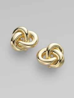 Roberto Coin   18K Gold Knot Earrings   Saks 