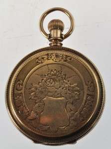 1887 Elgin Pocket Watch Brooklyn Eagle 8K Solid Gold Hunters Case 