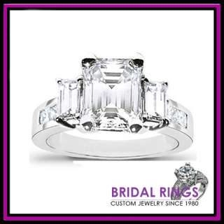 50 ct Emerald Cut Diamond Engagement Ring 14K Gold VS  