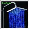 silver Kinetic energy LED light Square Cascade Bathroom Large Rain 