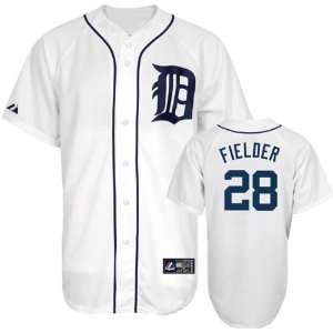 Prince Fielder Big & Tall Jersey Adult Home White Replica #28 Detroit 