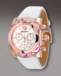 Y0H1U Glam Rock 46mm Smalto Chronograph Watch, Pink