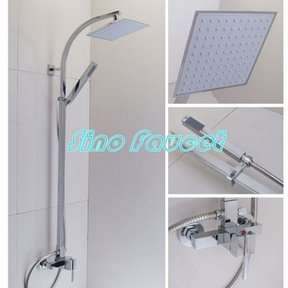 Luxury Wall Mounted Bathroom Rain Shower Faucet Set 166  