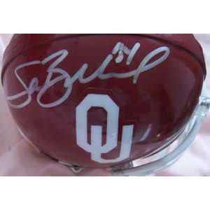 Sam Bradford autographed Oklahoma Sooners mini helmet