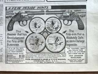 1901 Ivery Johnson Arms & Cycle Revolver Gun Ad  