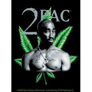 TUPAC SHAKUR 15243 Pot Leaf 2 Pac Sticker Decal (Hemp Marijuana Weed)