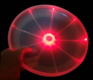 Red Flashflight Lighted LED Light Up Flying Disc  