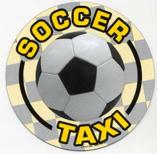 Soccer Taxi Magnet. High Quality UV protected printed vinyl backed 