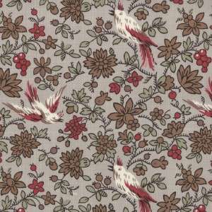 Fabric ~ PANIER DE FLEURS ~ French General MODA Flowers Birds   by the 