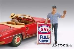 GAS STATION ATTENDANT ERIC FIGURE FOR 118 MODEL CARS  