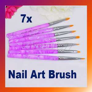 7pcs Nail Art Gel Design Painting Pen Polish Brush Set  