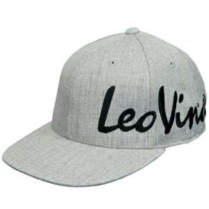  LeoVince Wrap Flat Brim Hat   Gray  Black Logo (L/XL) Automotive
