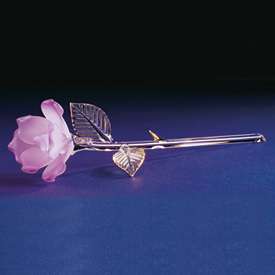 New Glass Baron® Lavender Rose Glass Figurine Gift  