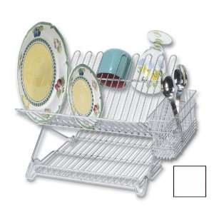   Better Houseware 1483 Junior Folding Dish Rack, White