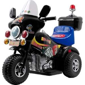   Police Chopper Kids Electric Ride on Motorcycle Power 3 Wheels  