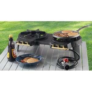  Deluxe Double Burner Cast Iron Stove: Sports & Outdoors