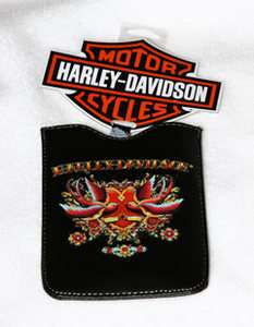 Harley Davidson Black Leather Universal Smartphone Case  
