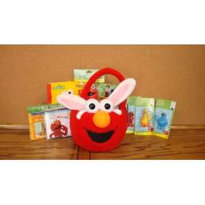  Elmo With Bunny Ears Plush Easter Basket Ensemble 